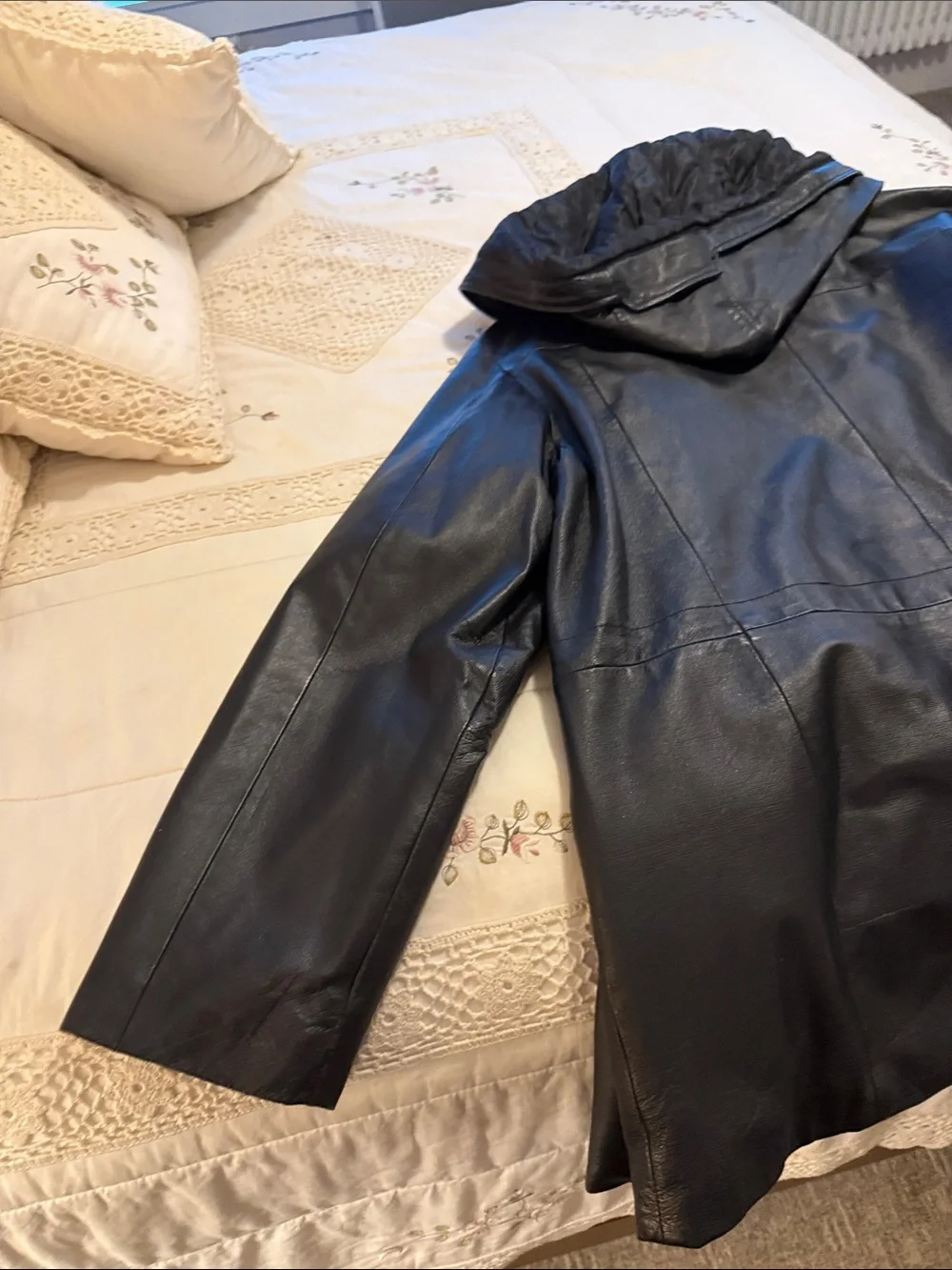 Leather coat